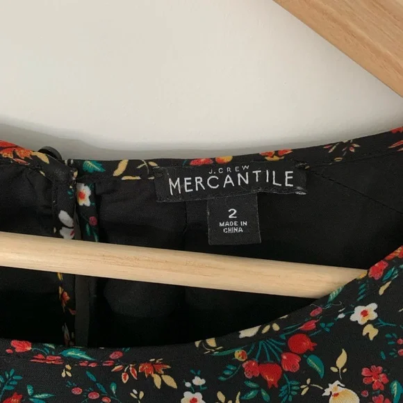 J. Crew Floral Long Sleeve Dress Lined - Picture 4 of 7